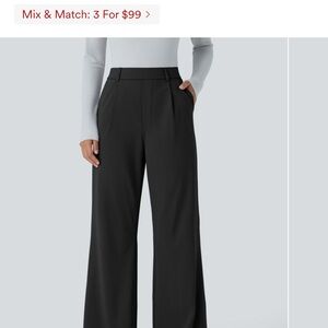 HALARA Black Wide Leg Women's Pants